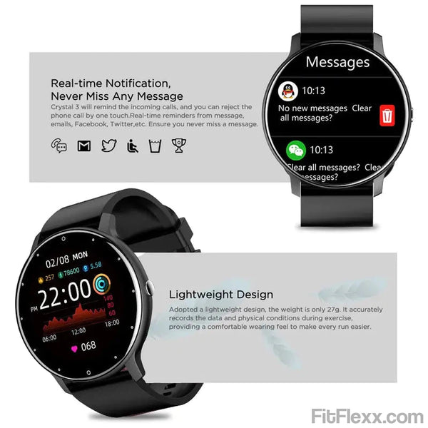 New Smart Watch Men Full Touch Screen Sport Fitness Watch