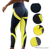 Women Honeycomb Printed Yoga Pants